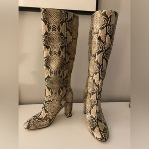 Cole Haan snakeskin boots